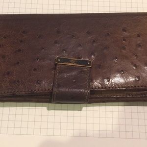 Gucci Ostrich skin wallet. Nicely broken-in.